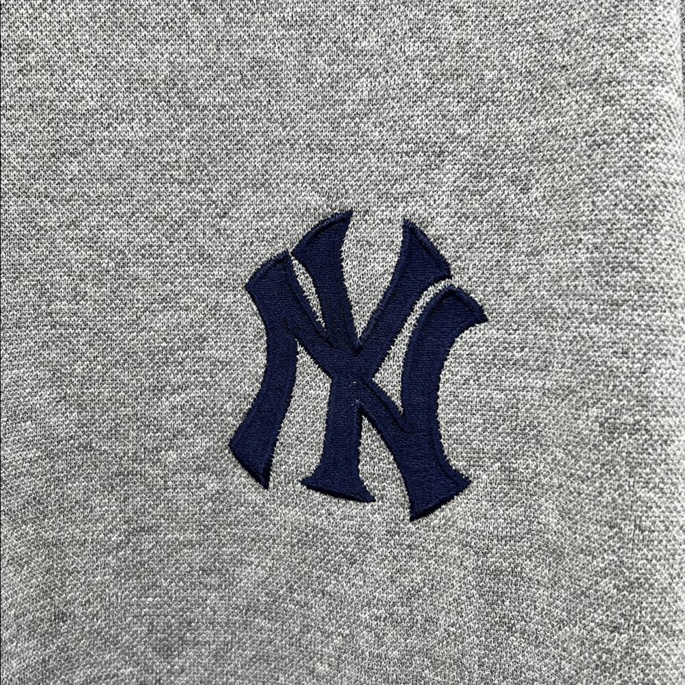 New York Yankees Antigua Men's Short Sleeve Performance Polo - Gray - XL - Picture 4 of 7
